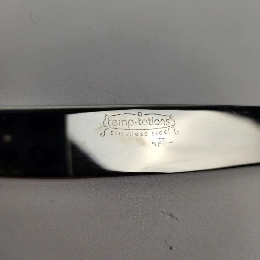 2 Temp-Tations 18/10 by Tara Old World Bead Stainless Butter Dinner Knives